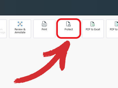 protecting a PDF in PDF Extra - step 1