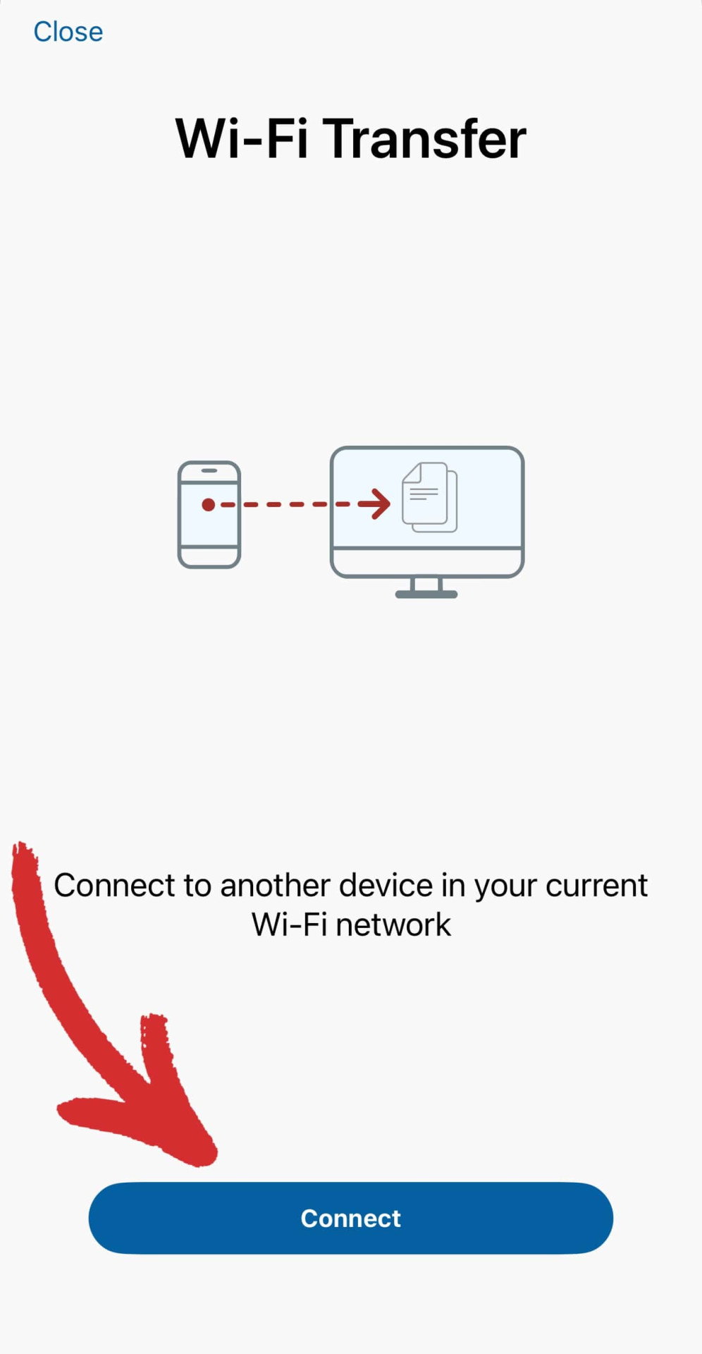 iOS file transfer - step  2