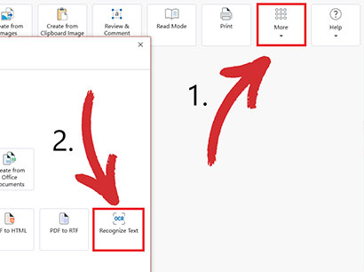 Recognizing PDF text - step 2