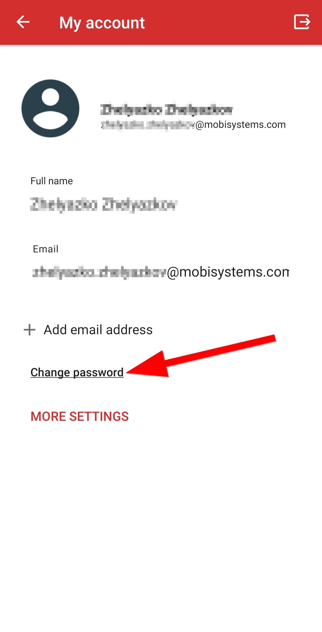 Change or reset password PDF Extra Android 3