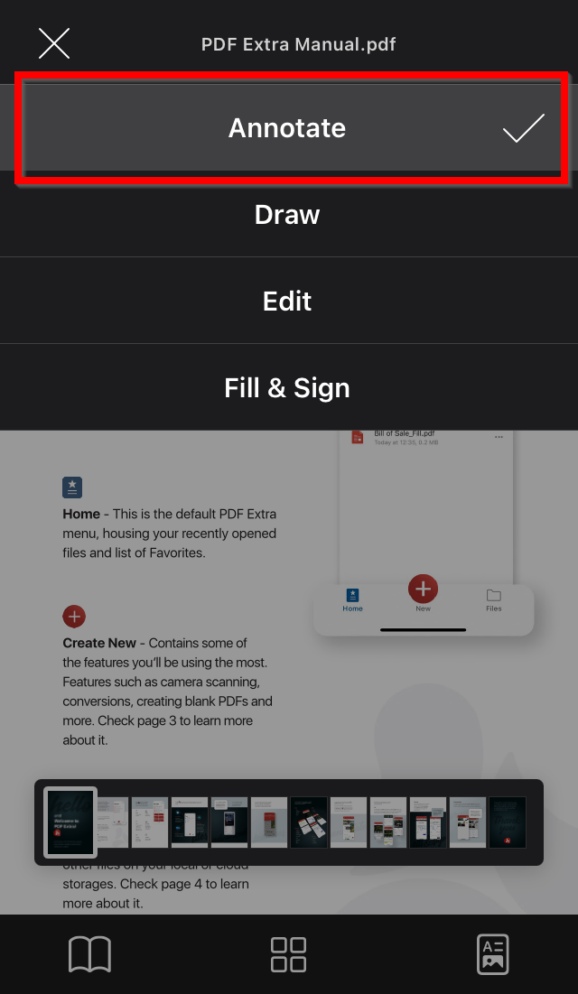 add a stamp to PDF Extra file iOS 2